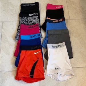 Nike pro shorts 9 pairs SOLD SOLD SOLD